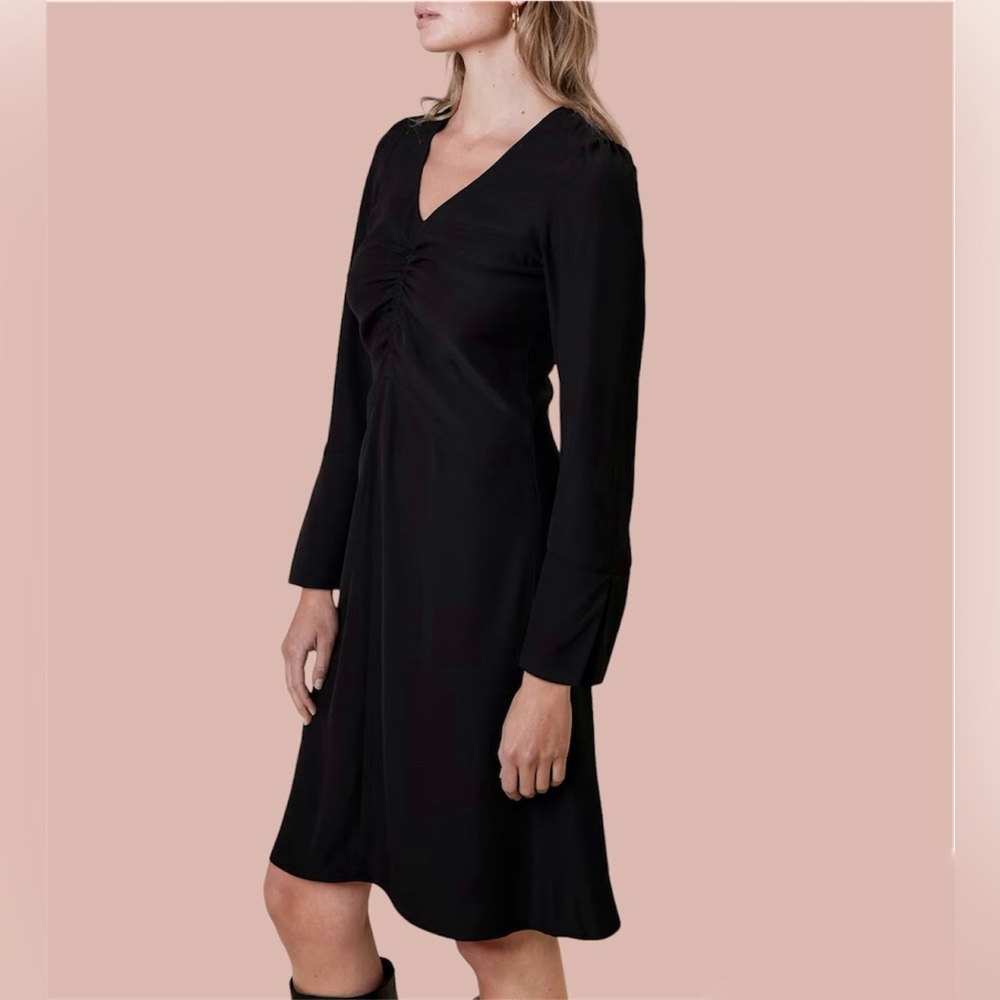 Banana Republic shirred midi dress